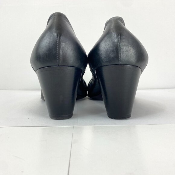 AGL Pumps 41 Attilio Giusti Leombruni Luxury Shoes Genuine Leather 9.5 Cap Toe - Picture 5 of 10